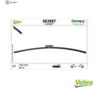 VALEOCanopy Wiper - CAN97 - Flat Wiper Blade Made from Natural And Recycled Materials - Front - Length: 30 inches/750mm - (Wiper Blade 1) - 583997