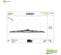 Valeo Wiper Blade OptiBlade 628601 - 600mm (24") Front Truck Passenger Side
