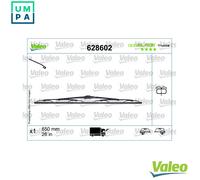 Valeo Wiper Blade 628602 - Compatible with Opel, Renault, Nissan, Iveco