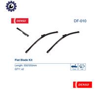 Denso Wiper Blade DF010 - Flat Front Pair (Passenger & Driver) Fits Audi A6 & A6 Allroad 550/550