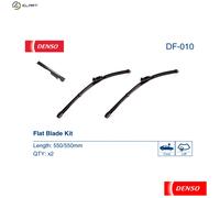 Denso Wiper Blade DF010 - Flat Front Pair (Passenger & Driver) Fits Audi A6 & A6 Allroad 550/550