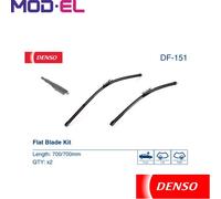 DENSO Flat Front Window Wiper Blade DF151-700/700mm - Premium All Season Replacement Wipers - Pinch tab Arm - LHD/RHD