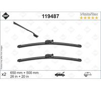 SWF Wiper blade 119487 650, 500 Front Flat wiper blade with spoiler for left-hand drive vehicles BMW: X3, JAGUAR: E-Pace