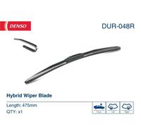 DENSO Hybrid Front Window Wiper Blade DUR048R - 480mm - Premium Graphine Coated All Season Replacement Windscreen Wipers - OEM Reference: 8522230580 - U-Hook Arm - RHD
