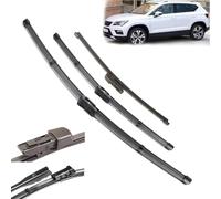 Wiper Blade Set for Ateca 2016 2017 2018 2019 2020,26+18+11in Front Rear Windshield Wipers Automotive Durable Aerodynamic Replacement Blades Rain Brushes Arm Set