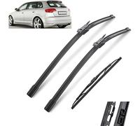 Wiper Blade Set for Audi A3 8P 2005-2012,24+19+13 Zoll Front Rear Windshield Wipers Automotive Durable Aerodynamic Replacement Blades Rain Brushes Arm Set