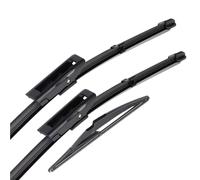 Wiper Blade Set for Dacia Renault Logan 2 2016-2019 22"+19"+12", Front Rear Windshield Brushes Windscreen Window Car Refill Replacement Accessories
