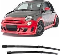 Wiper Blade Set for FIAT 500 500C 2009-2016 24in+14in, Front Rear Windshield Wipers Automotive Durable Aerodynamic Replacement Blades Rain Brushes Arm Set