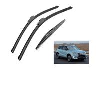 Wiper Blade Set For For Vitara MK4 2015 2016 2017 2018 2019 2020 Front Rear Wiper Blades Brushes Cutter Accessories J Hook