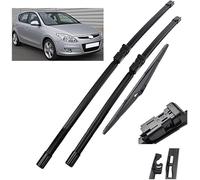 Wiper Blade Set for Hyundai I30 2007-2010 24+18+12in， Front Rear Windshield Wipers Automotive Durable Aerodynamic Replacement Blades Rain Brushes Arm Set