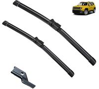 Wiper Blade Set for Jeep Renegade BU 2014-2019 22+20in, Front Rear Windshield Wipers Automotive Durable Aerodynamic Replacement Blades Rain Brushes Arm Set