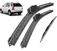 Wiper Blade Set for Kia Sportage JE/KM 2005-2010 24+16+13in, Front Rear Windshield Wipers Automotive Durable Aerodynamic Replacement Blades Rain Brushes Arm Set