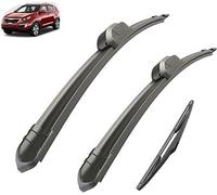 Wiper Blade Set for KIA Sportage SL 2010-2015 24in+18in+12in, Front Rear Windshield Wipers Automotive Durable Aerodynamic Replacement Blades Rain Brushes Arm Set