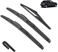 Wiper Blade Set for Nissan Juke F15 2010-2016 Front Rear Windshield Wipers Automotive Durable Aerodynamic Replacement Blades Rain Brushes Arm Set