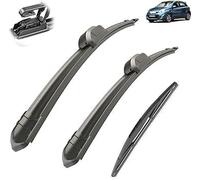 Wiper Blade Set for Nissan Micra March Hatchback K13 2010-2016 21in+14in+12in, Front Rear Windshield Wipers Automotive Durable Aerodynamic Replacement Blades Rain Brushes Arm Set