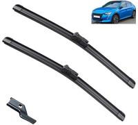 Wiper Blade Set for Peugeot 208 P21 MK2 2019-2023 24+16 Zoll Front Rear Windshield Wipers Automotive Durable Aerodynamic Replacement Blades Rain Brushes Arm Set