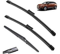 Wiper Blade Set for Peugeot 3008 MK2 2017 2018 2019 2020 2021 28in+16in+12in Front Rear Windshield Wipers Automotive Durable Aerodynamic Replacement Blades Rain Brushes Arm Set