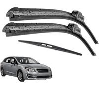 Wiper Blade Set for Subaru Impreza GJ GP VA 2014-2016 26+16+14in, Front and Rear Windshield Wiper Replacement Blades All-Weather Performance windscreen wipers-Wiper Blades Rain Brushes Arm