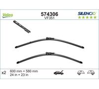 Wiper Blade VALEO 574306 Front for ALPINA,BMW