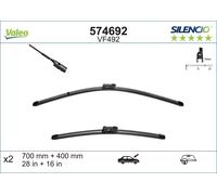VALEO Silencio Wiper - VF492 - Kit of High Performance, Superior Road Visibility, Easy Installation Original Flat Blades 700mm/400mm - Front - Set of 2 Wiper Blades - 574692