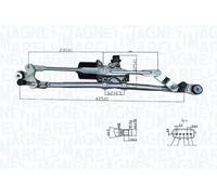 Magneti Marelli Wiper Motor 064376100010 Front for Renault Megane IV Grandtour/Hatchback