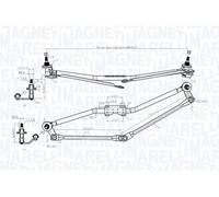 Wiper mechanism Magneti Marelli 085570170010 for MERCEDES-BENZ VW