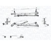 Wiper mechanism Magneti Marelli 085570736010 for RENAULT