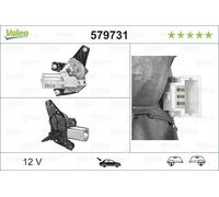 VALEO - Wiper Motor - Rear - 579731 - PRIMASTAR (X83) (01-) , TRAFFIC 2 (EL, FL, JL) (01-) , 6