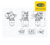 Wiper Motor MAGNETI MARELLI 064072800010 For RENAULT