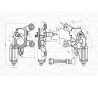 Wiper Motor MAGNETI MARELLI 064073100010 For AUDI