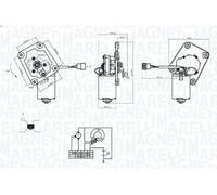 Wiper motor MAGNETI MARELLI 064374900010 for MATIZ (M100, M150) 0.8 1998-2003