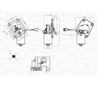 Wiper motor MAGNETI MARELLI 064374900010 for SPARK 0.8 2005-2010
