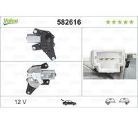 VALEO - Wiper Motor - Rear - 582616 - CLIO 3 (2005 - 2012), MODUS PHASE 2 (2008 - 2012), TWINGO 2 (2007 - )