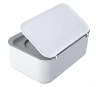 Wipes Dispenser Box With Rubber Seal 19 * 13 * 7.8cm Plastic Reusable Wipes Dispenser Dustproof Easy Open/Close Wipes Pouch Case For Restaurants Hotels Cars Offices Home(Gray)
