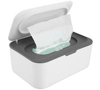 Wipes Dispenser, Wipe Holder for Baby & Adult, Refillable Wipe Container, Keeps Wipes Fresh, One-Handed Operation. Non-Slip, Easy Open/Close Pouch Case(grey)