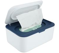 Wipes Dispenser, Wipe Holder for Baby & Adult, Refillable Wipe Container, Keeps Wipes Fresh, One-Handed Operation. Non-Slip, Easy Open/Close Pouch Case(navy blue)