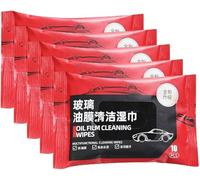 Wipes for Quick Cleaning, Auto Glass Oil Film Removal Wipes, Leather Upholstery Refurbishment Plastic Maintenance Wet Wipes for Windshield Front Rear Window, Multifunctional Cleaning Wipes