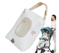 Wipes Pouch, Reusable Storage Holder, Wet Wipe Container with Secure Closure, Portable Diaper Bag Organizer with Soft Fabric, Travel Wipe Case for Shopping Walking Trips
