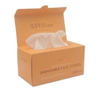 WIPESYwiz Disposable Face Towels, 1 Pack/70 Pcs, Enriched with Camellia Extract, Large Facial Cleansing Wipes, Quick Dry Makeup Remover Cloths, Soft Face Towelettes for Women & Men - 7.9"x7.9"