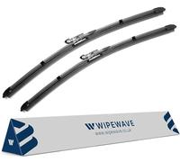 WipeWave Windscreen Wiper Blades for Audi A3 2004-2012 Hatchback, 24" 19" Front Pinch tap Enhanced Clarity, Easy Replacement