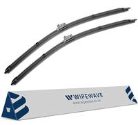 WipeWave Windscreen Wiper Blades for Mercedes CLA 2016-2019 Coupe Estate, 24" 19" Front Push Button TypeE Enhanced Clarity, Easy Replacement