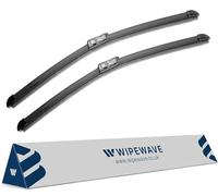 WipeWave Windscreen Wiper Blades for Skoda Rapid 2012-2019 Hatchback, 24" 16" Front Slim Top Enhanced Clarity, Easy Replacement