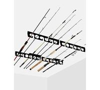 WIPHANY Fishing Rod Racks Wall or Ceiling Fishing Rod/Pole Rack Holder Storage Hook Holds up to 12 Fishing Rods Wall Mounted for Garage Cabin and Basement