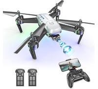 Wipkviey T6 Drone with Camera for Adults - 1080P HD Long Distance RC Quadcopter Equipped w/2 Batteries, FPV Drones for Beginners/Kids, Girls/Boys Toys Birthday Present
