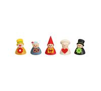 Wippel mix, 5 pieces, 4 cm / 2 inch, original Erzgebirge by Seiffener Volkskunst