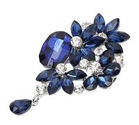 WIPPWER womens jewelry Faux Crystal Flower Brooches Alloy Elegant Brooch Pin Accessories Clothes Decoration for Women jewelry sets for women,western jewelry for women