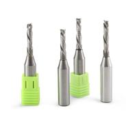WIQOLESVL 10pcs CNC Router Bits Up Down Cut Solid Carbide Compression End Mill 12.7mm Shank Two Flutes Wood Craving Engraving Tool(10Pcs 12.7x6x28x80)