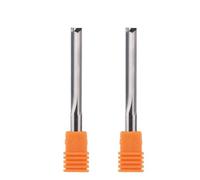 WIQOLESVL 2pcs CNC Milling Cutters 3.175mm 4mm 6mm 8mm Shank 2 Flute Straight Slot Milling Cutter Router Bits Tungsten Carbide Straight Flute End Mill(2pc-ST2F-D6.0-L25)