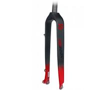 WIQUYBML 26/27.5/29'' Inch Carbon Fiber Mountain Bike Front Forks MTB Bicycle Rigid Fork 1-1/8'' Threadless QR 9x100mm Disc Brake Straight Tube Ultralight 550g (Color : Red, Size 26")