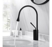 WIQUYBML 360° Swivel Bathroom Sink Tap Modern Water Drop Design Mixer Luxury Brass Single Handle Faucet Easy Operation Universal Fit for Stylish Wash Basins